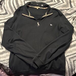 Burberry London Nova Check Quarter Zip Pullover Sweatshirt